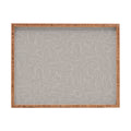 DENY Designs Abstract Lines Light Gray Rectangular Tray