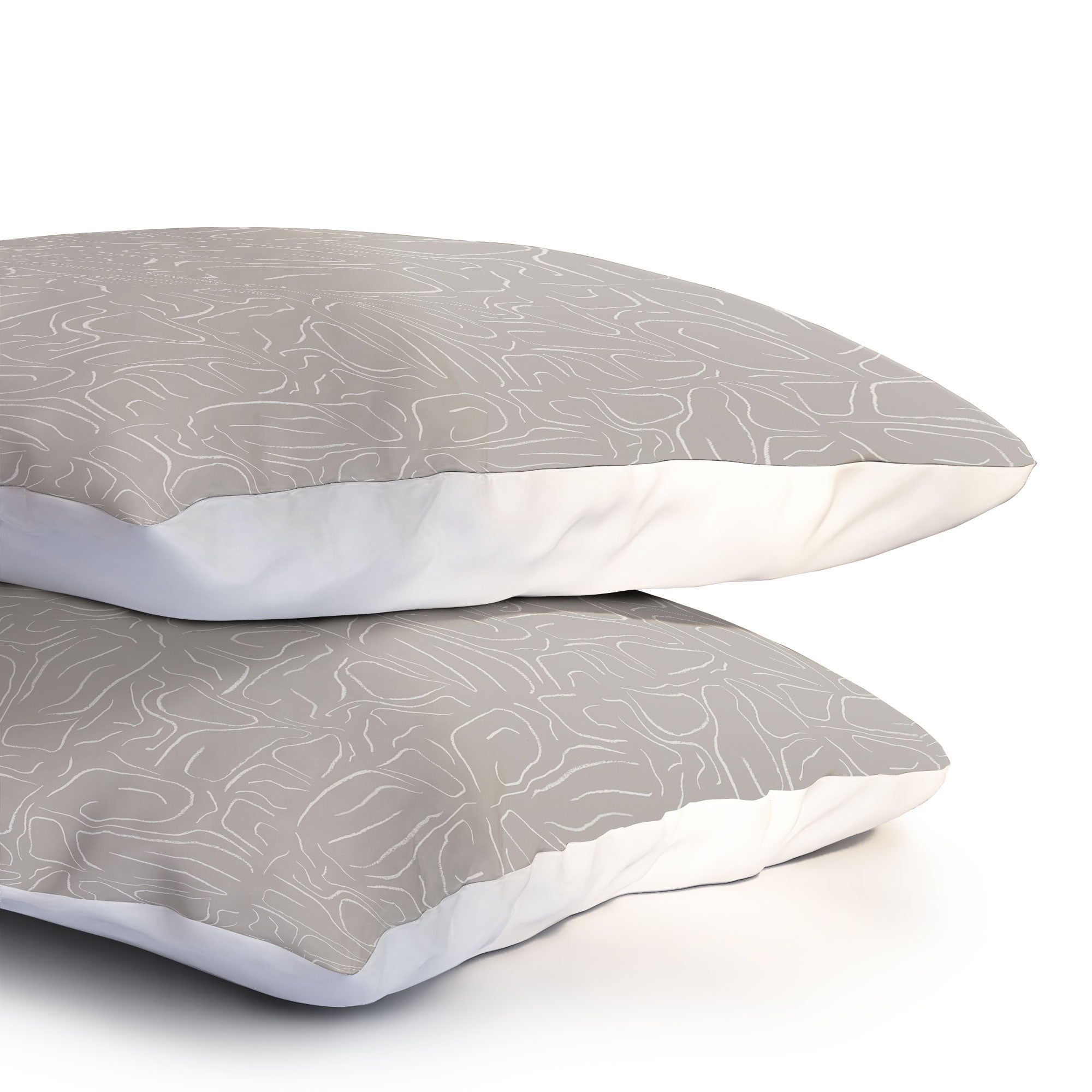 DENY Designs Abstract Lines Light Gray Pillow Shams