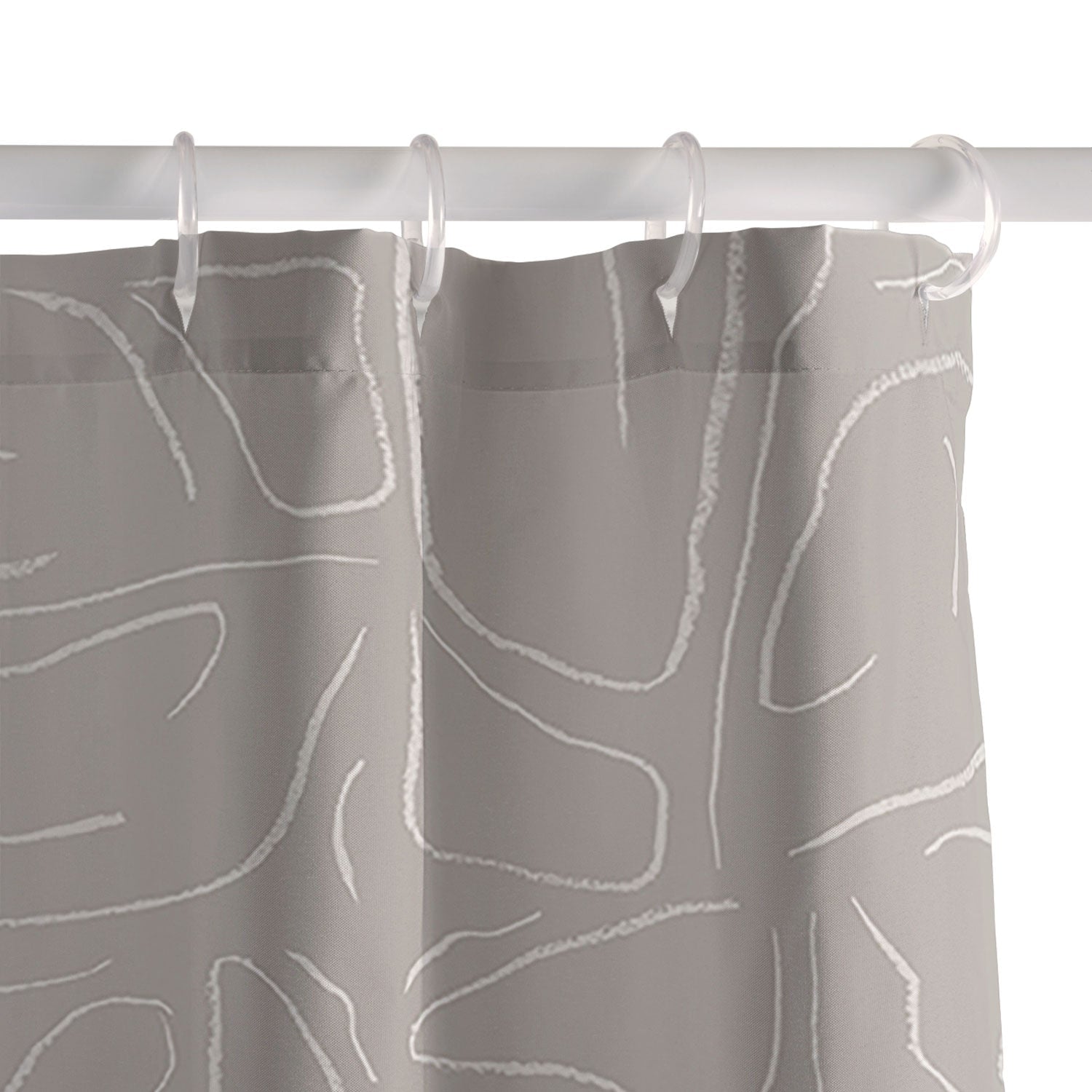 DENY Designs Abstract Lines Light Gray Shower Curtain