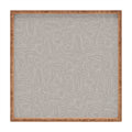 DENY Designs Abstract Lines Light Gray Square Tray