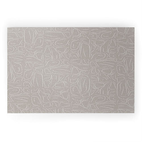 DENY Designs Abstract Lines Light Gray Welcome Mat