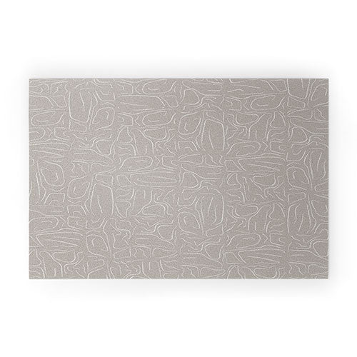 DENY Designs Abstract Lines Light Gray Welcome Mat