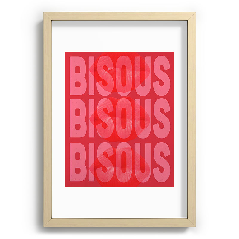 DENY Designs Bisous Recessed Framing Rectangle