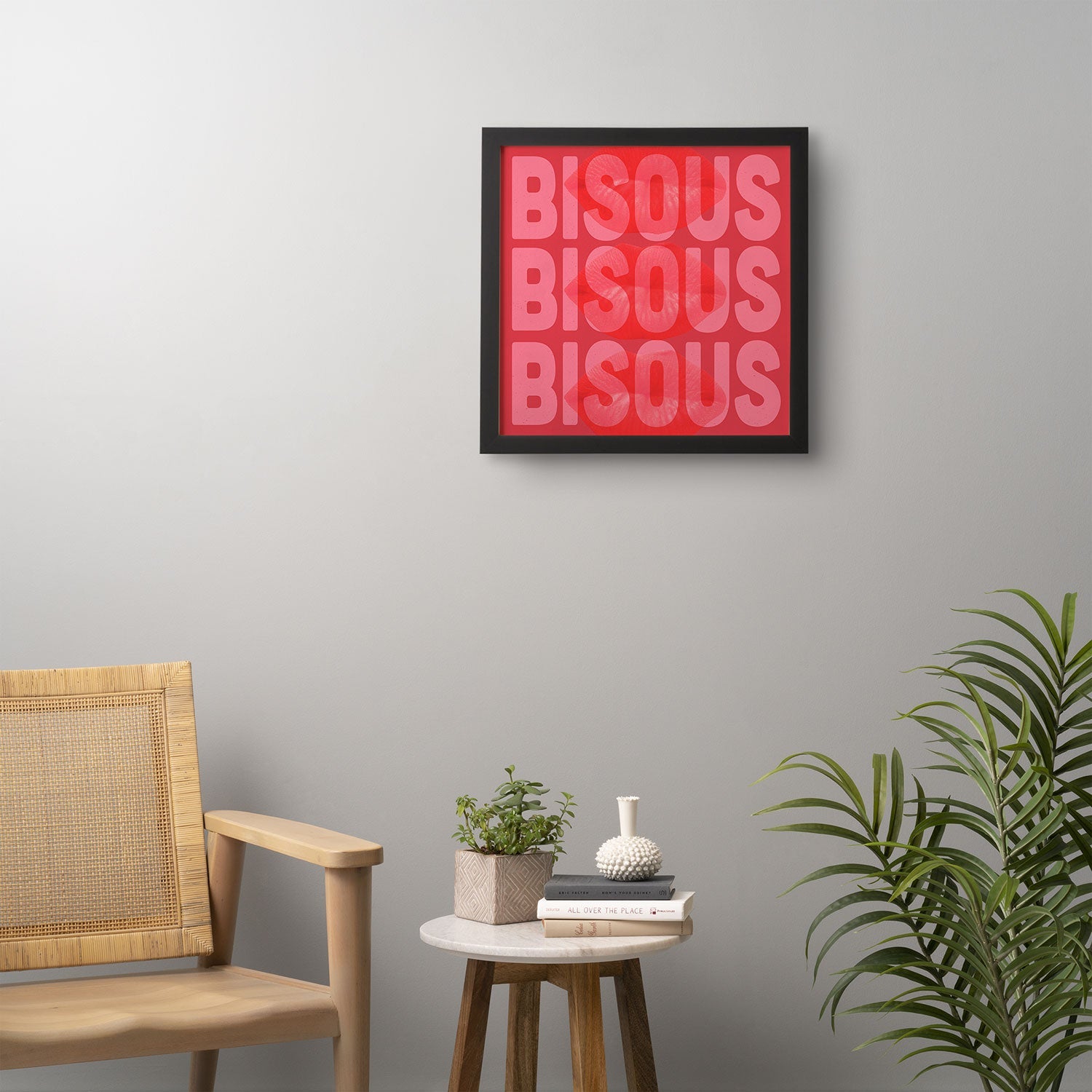 DENY Designs Bisous Framed Wall Art