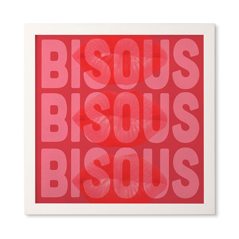 DENY Designs Bisous Framed Wall Art