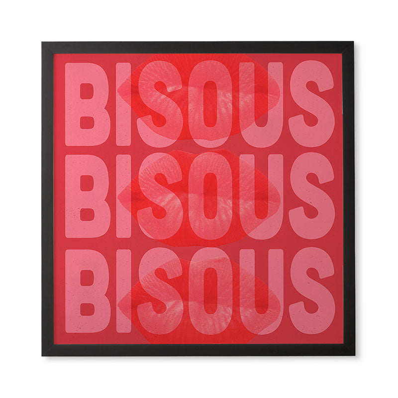 DENY Designs Bisous Framed Wall Art
