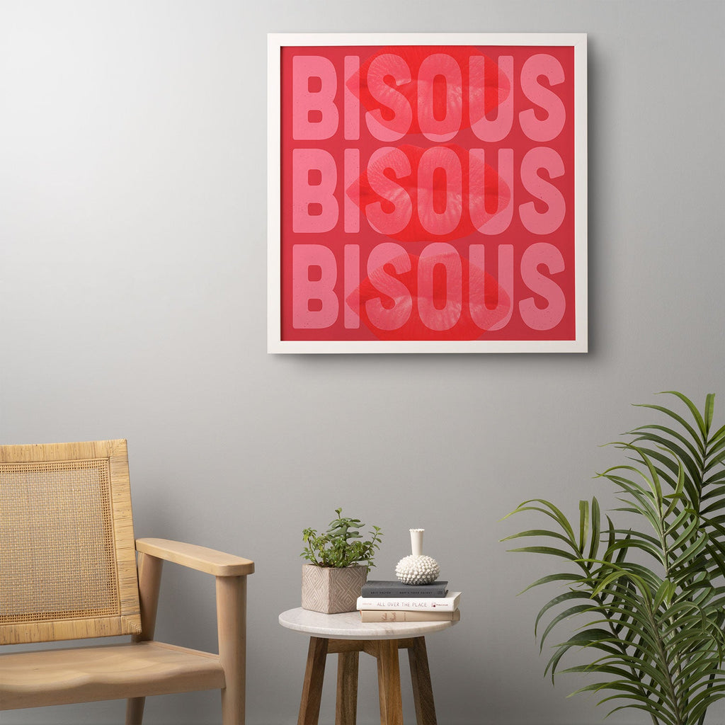 DENY Designs Bisous Framed Wall Art