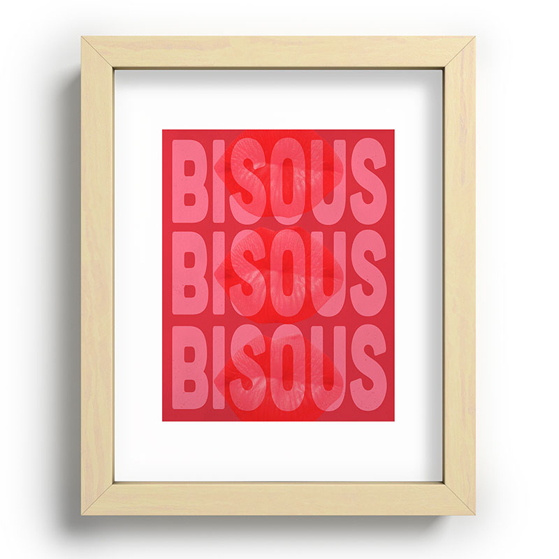 DENY Designs Bisous Recessed Framing Rectangle
