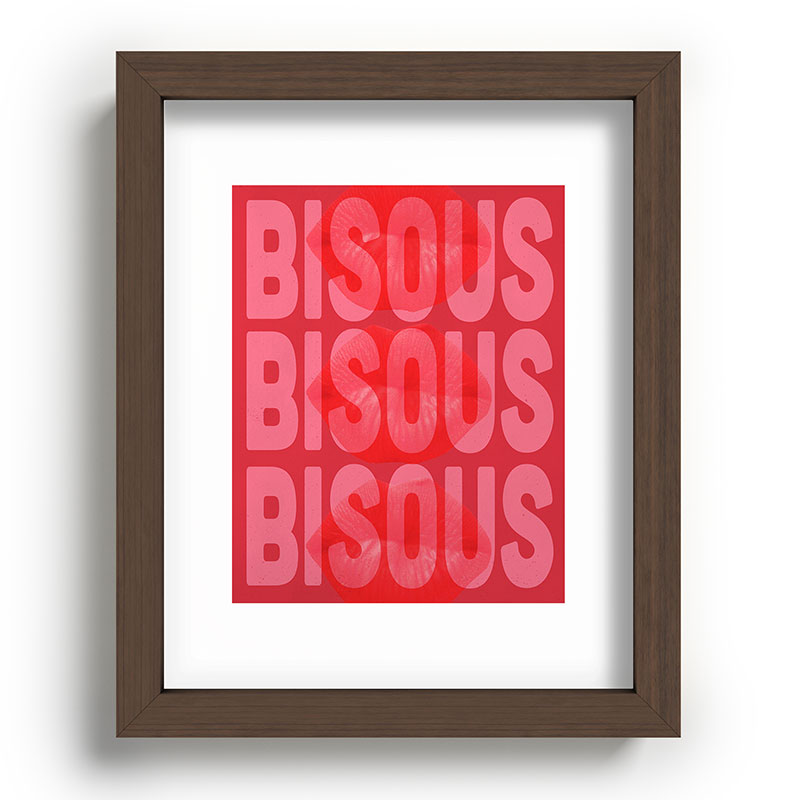 DENY Designs Bisous Recessed Framing Rectangle