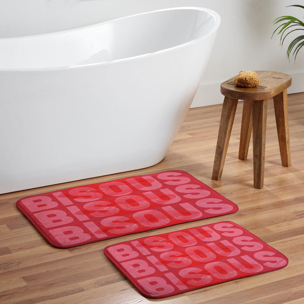 DENY Designs Bisous Memory Foam Bath Mat