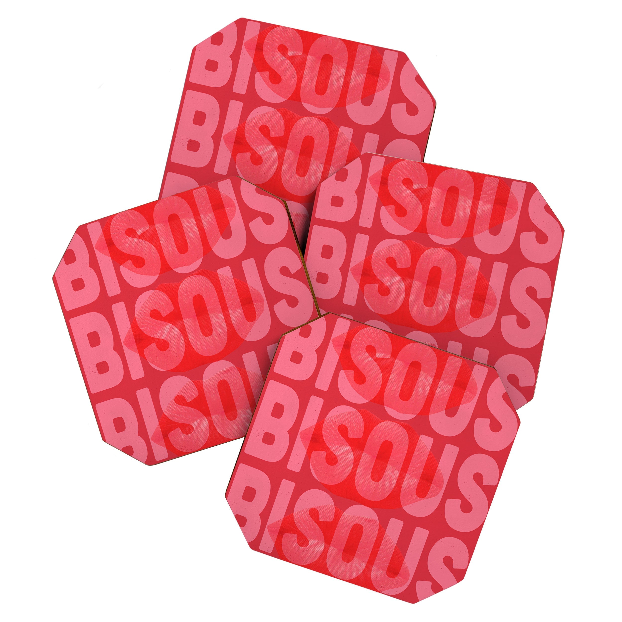 DENY Designs Bisous Coaster Set