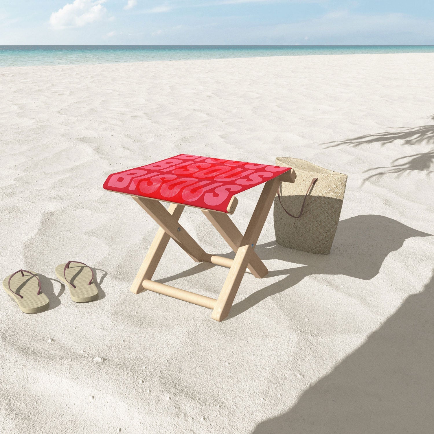 DENY Designs Bisous Folding Stool