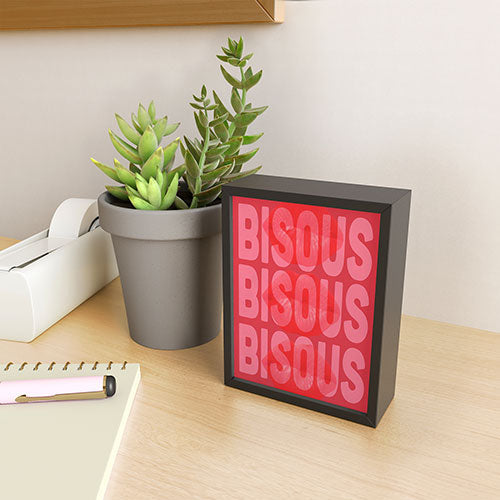 DENY Designs Bisous Framed Mini Art Print