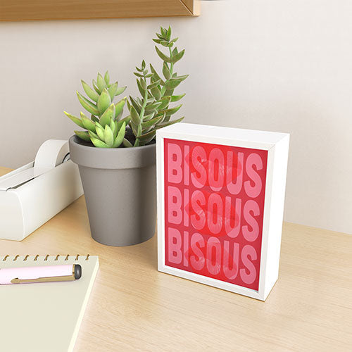 DENY Designs Bisous Framed Mini Art Print