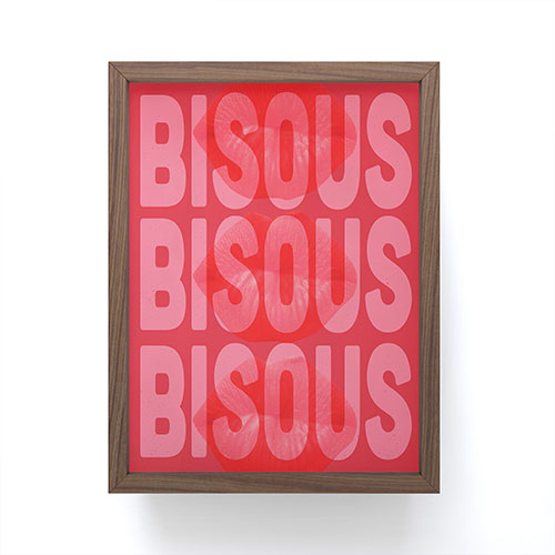 DENY Designs Bisous Framed Mini Art Print