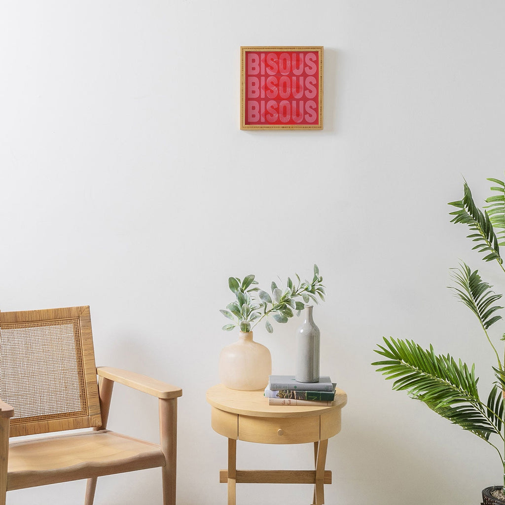 DENY Designs Bisous Framed Wall Art