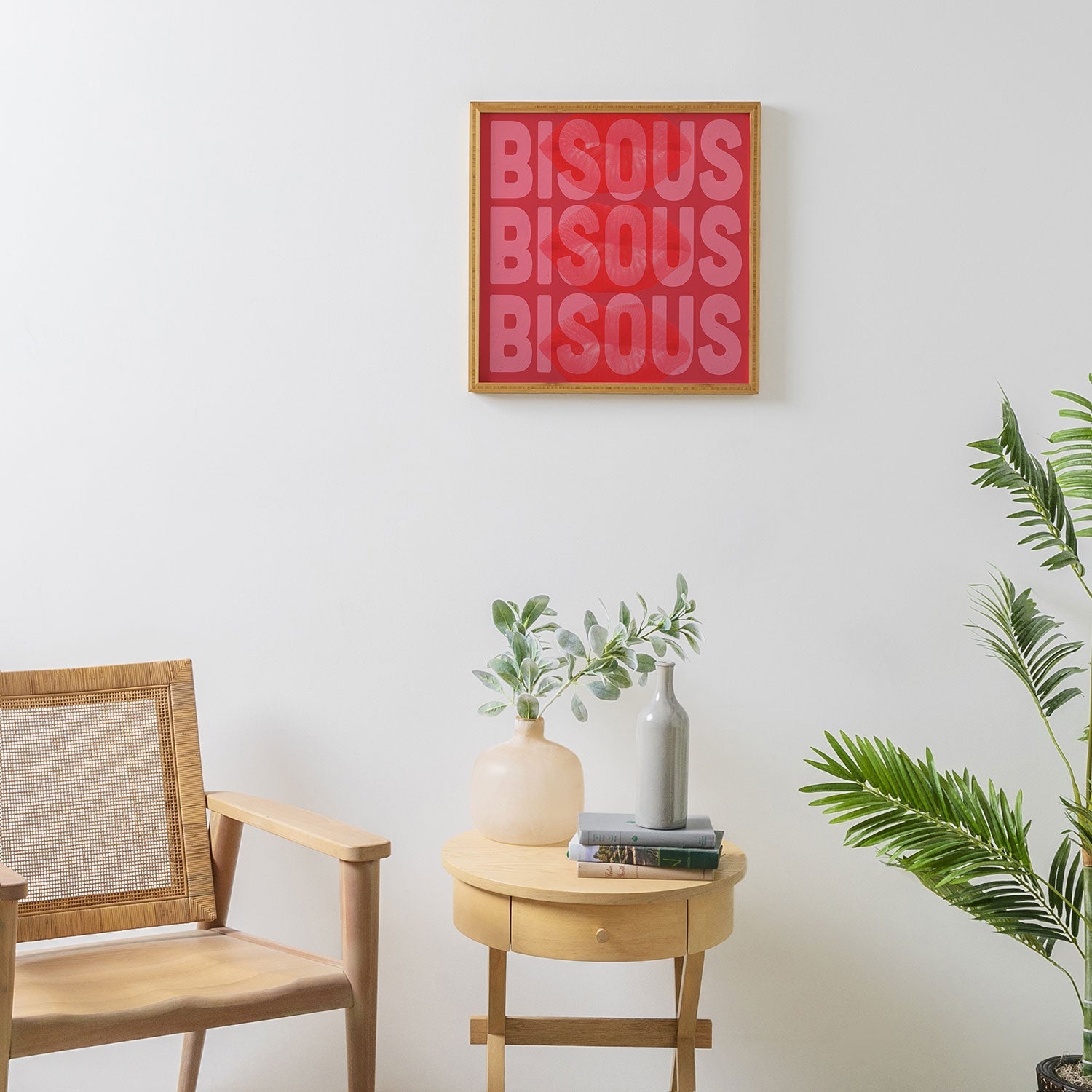 DENY Designs Bisous Framed Wall Art