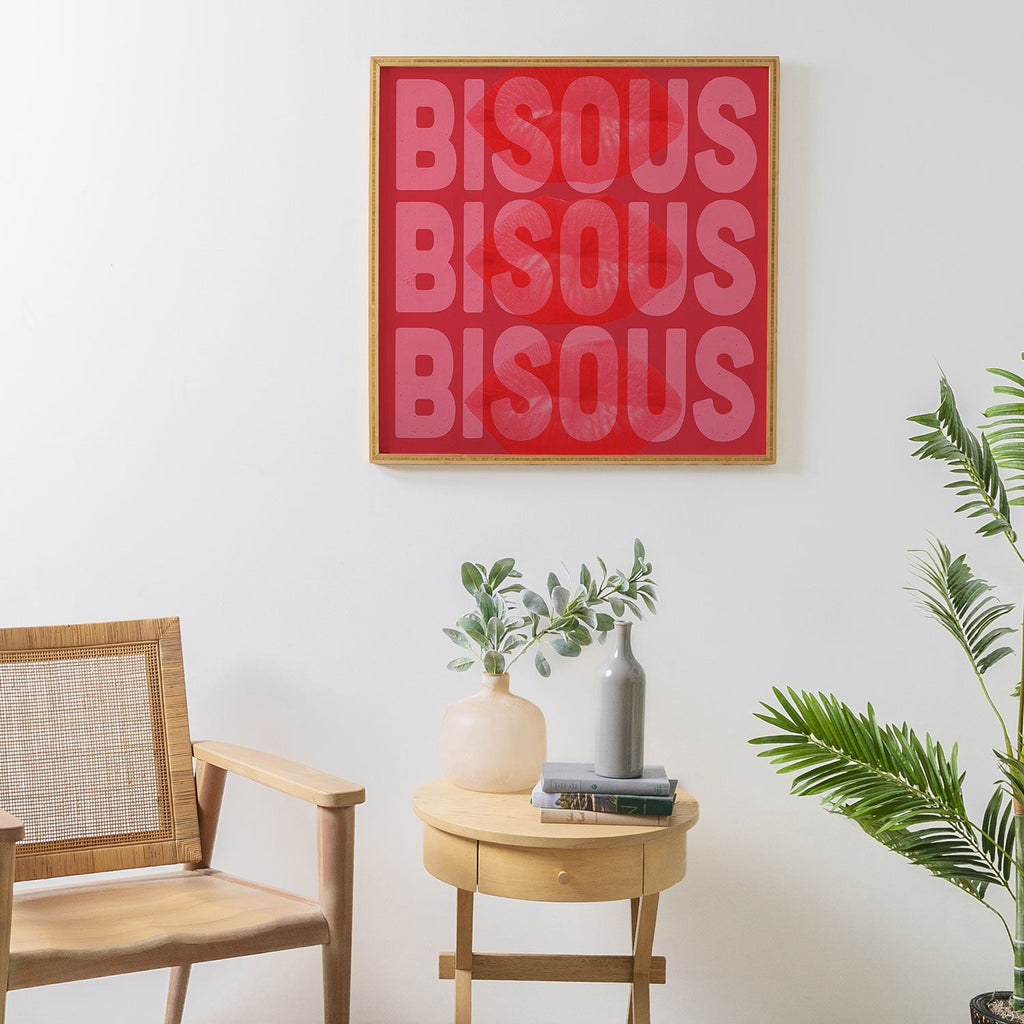 DENY Designs Bisous Framed Wall Art