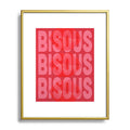 DENY Designs Bisous Metal Framed Art Print