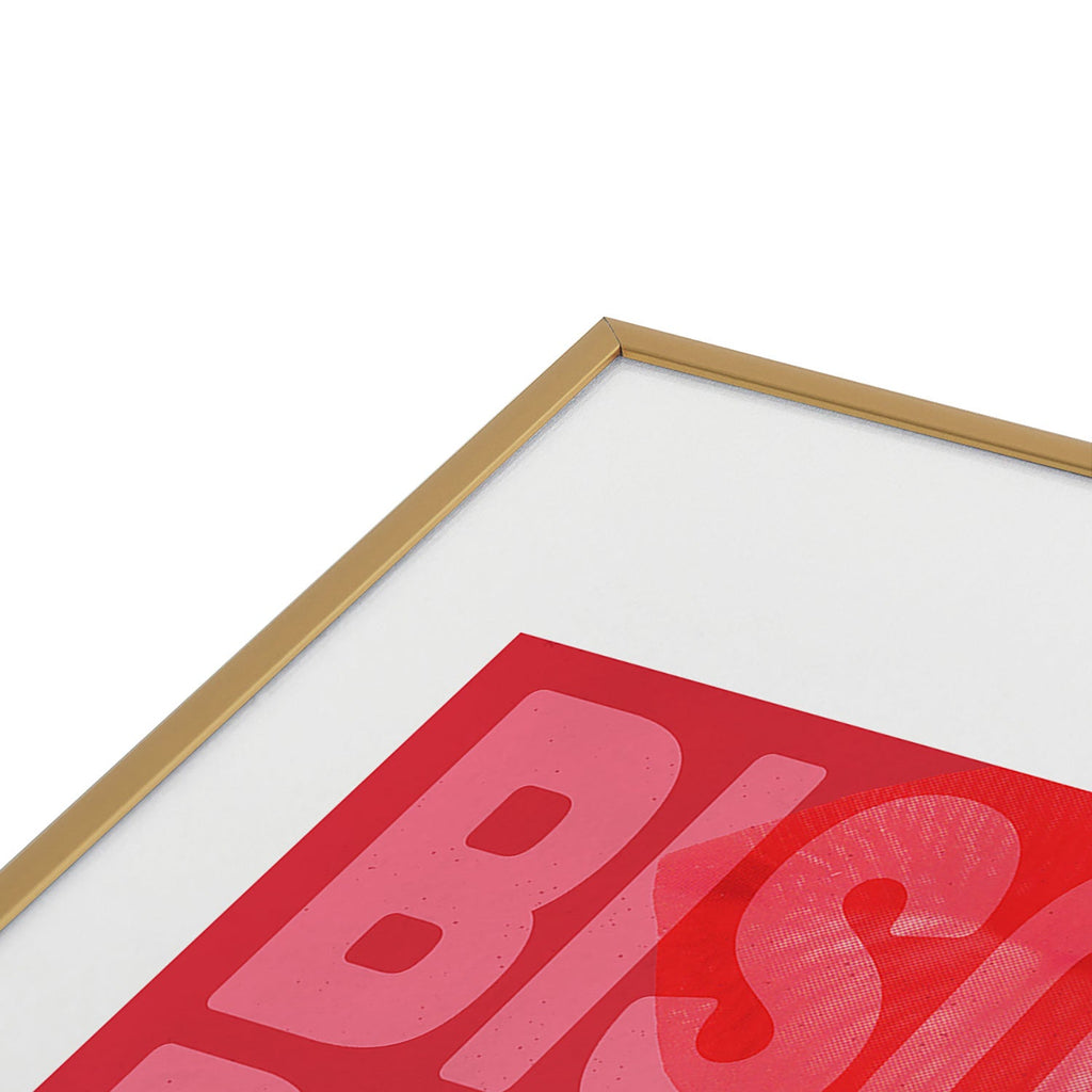 DENY Designs Bisous Metal Framed Art Print