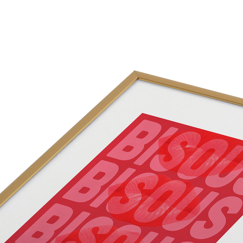 DENY Designs Bisous Metal Framed Art Print