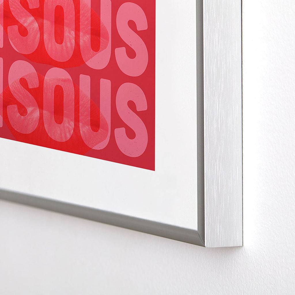 DENY Designs Bisous Metal Framed Art Print