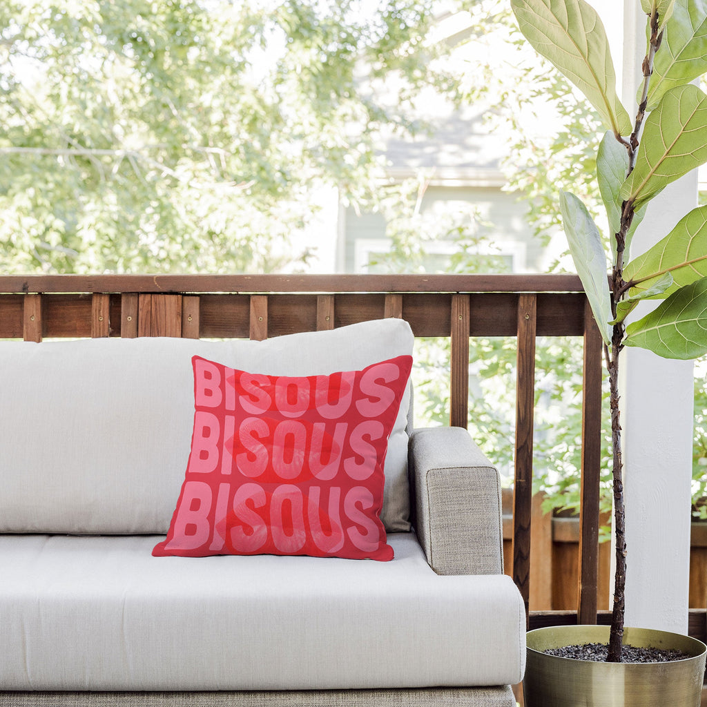 DENY Designs Bisous Outdoor Throw Pillow
