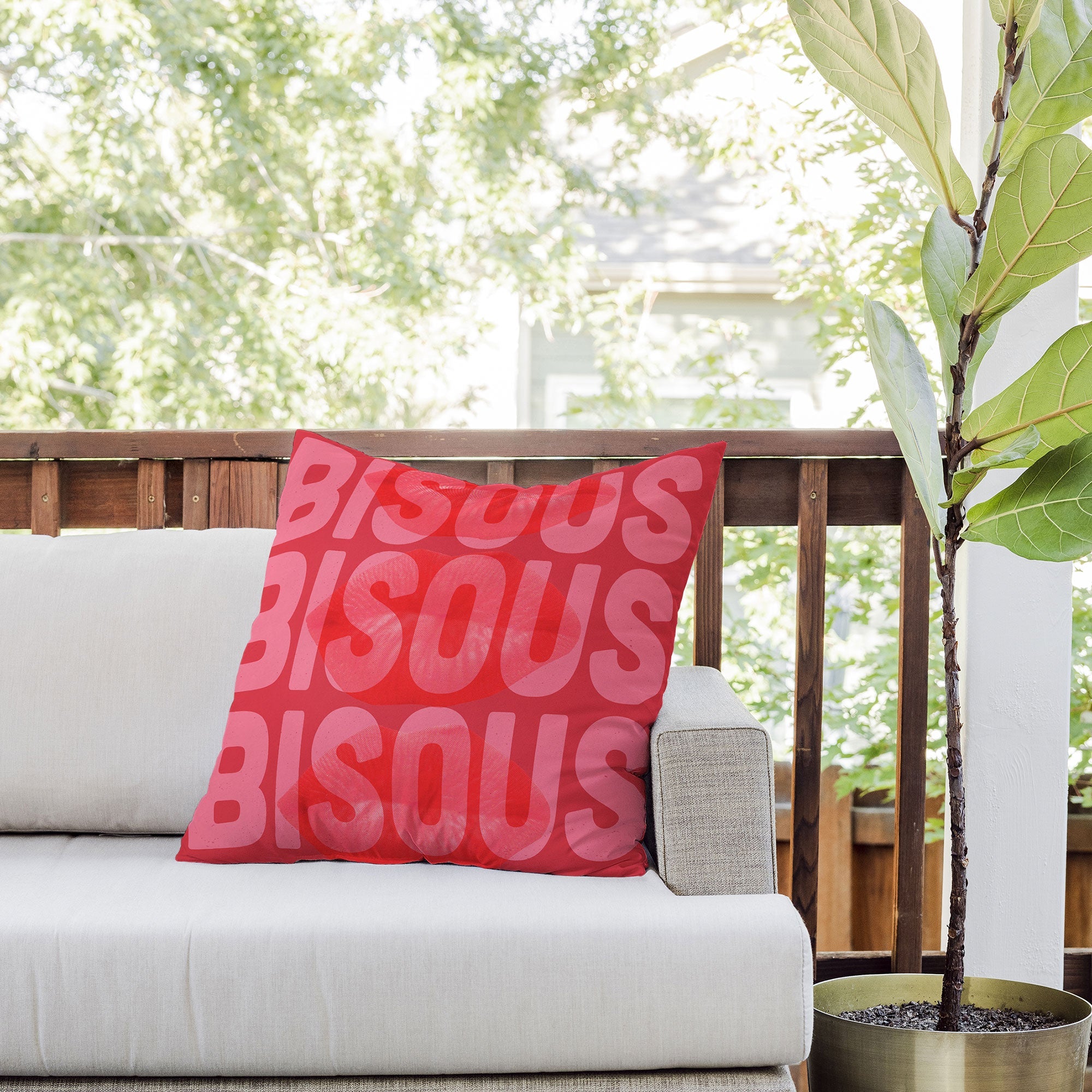 DENY Designs Bisous Outdoor Throw Pillow