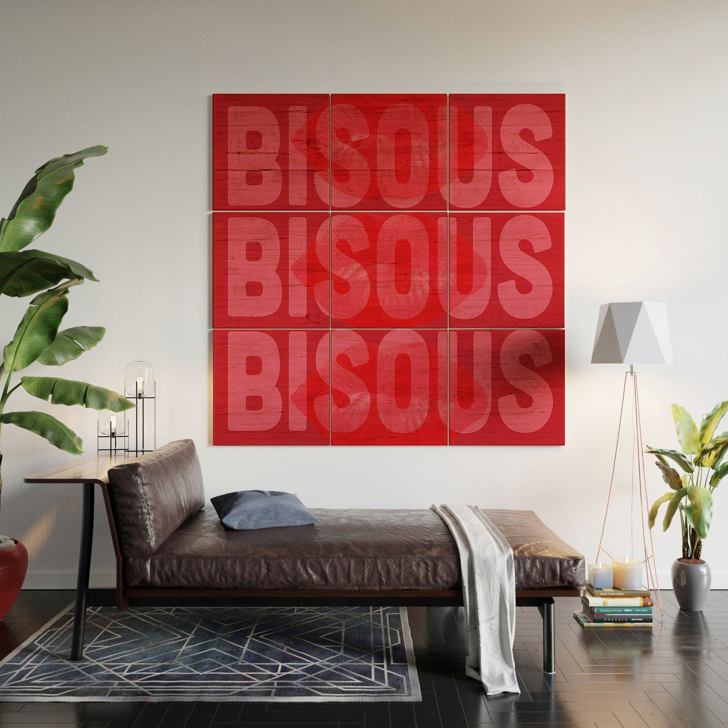 DENY Designs Bisous Wood Wall Mural
