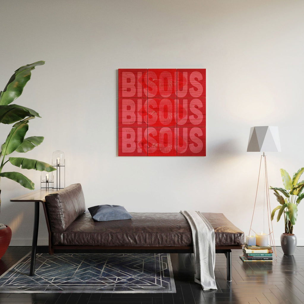 DENY Designs Bisous Wood Wall Mural