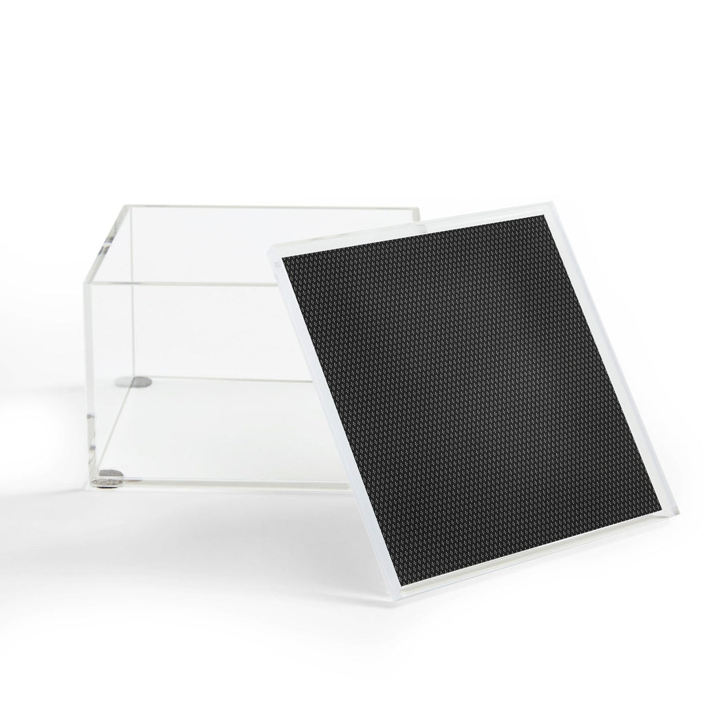 DENY Designs Block Print Dot Black Acrylic Box