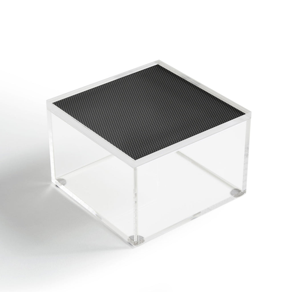 DENY Designs Block Print Dot Black Acrylic Box