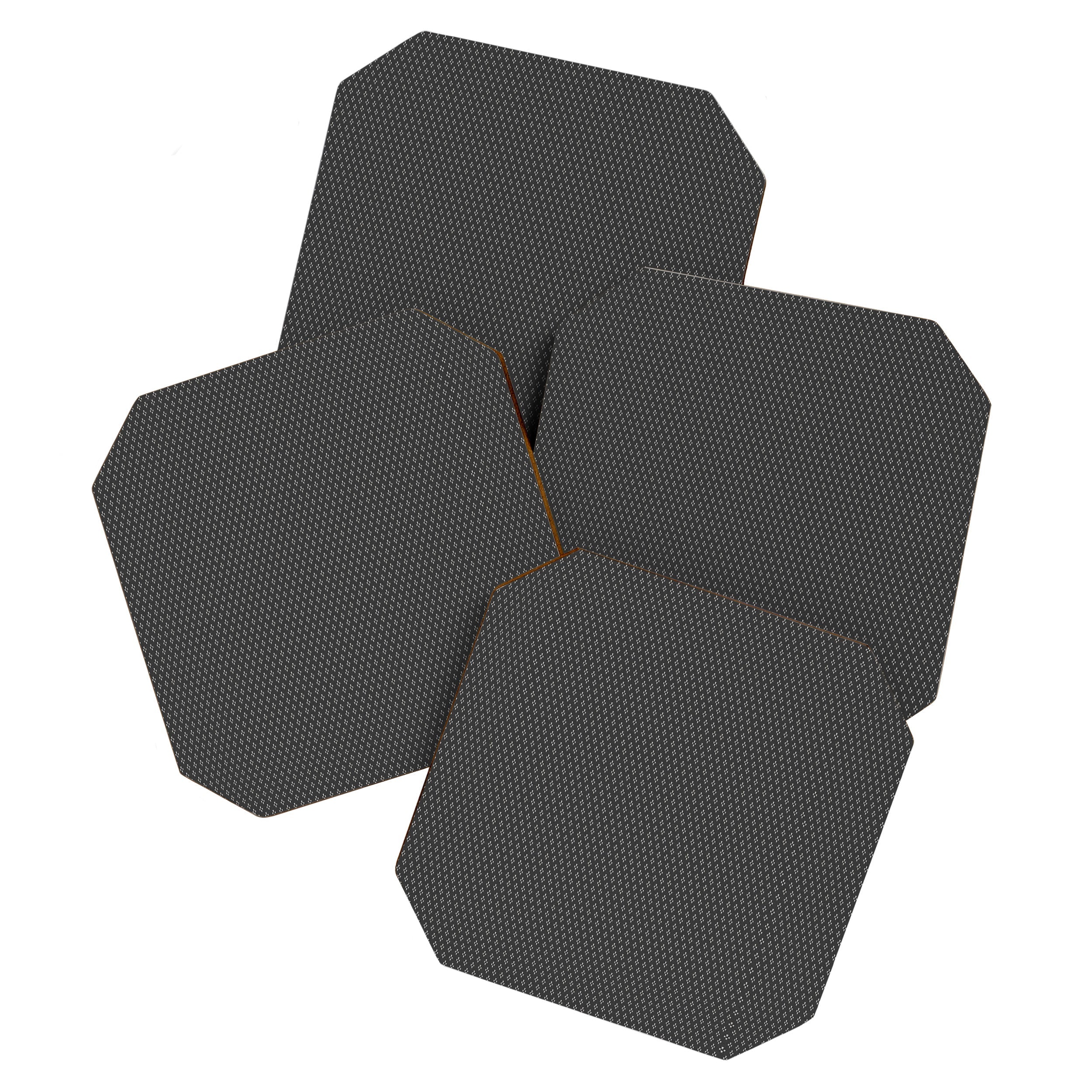 DENY Designs Block Print Dot Black Coaster Set