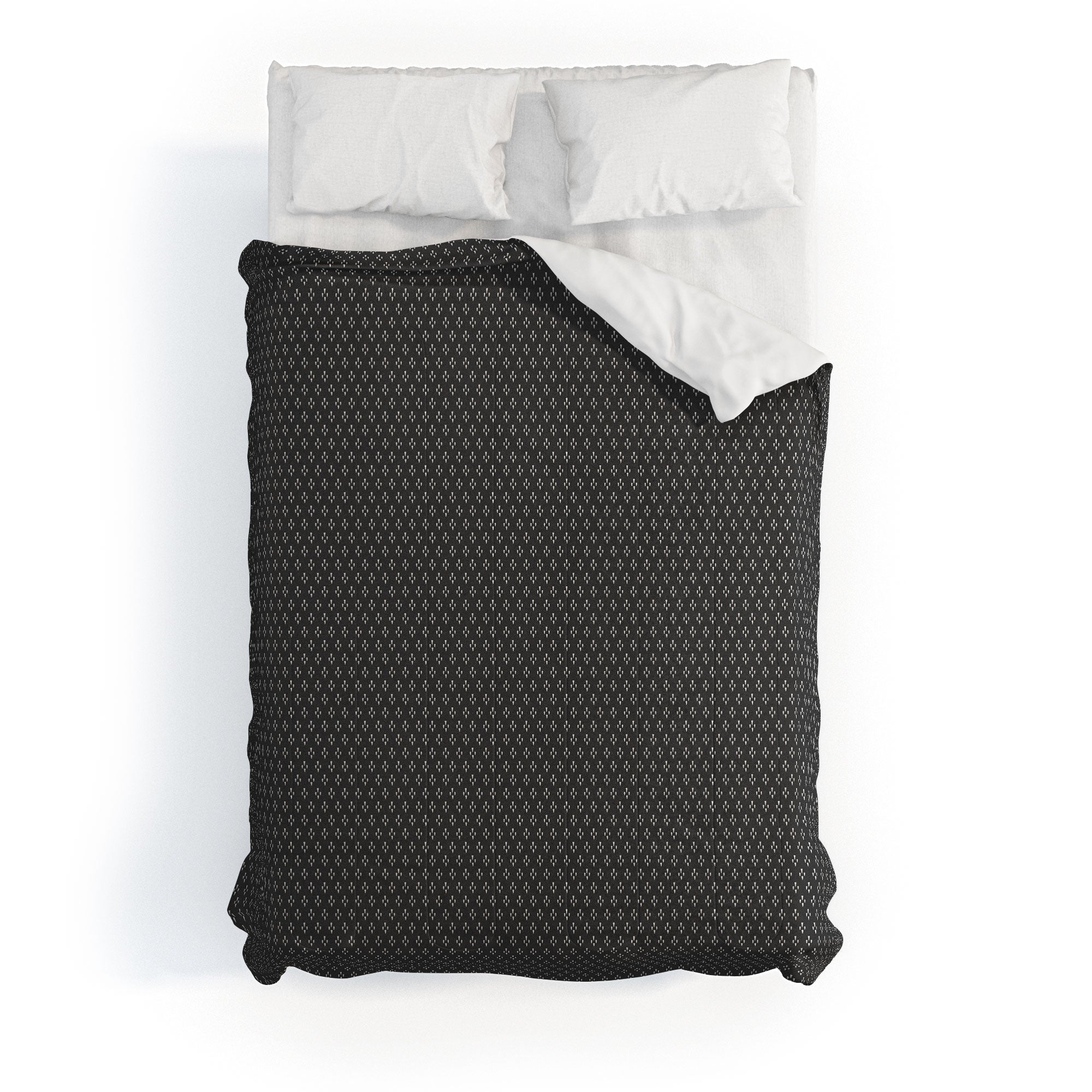 DENY Designs Block Print Dot Black Comforter