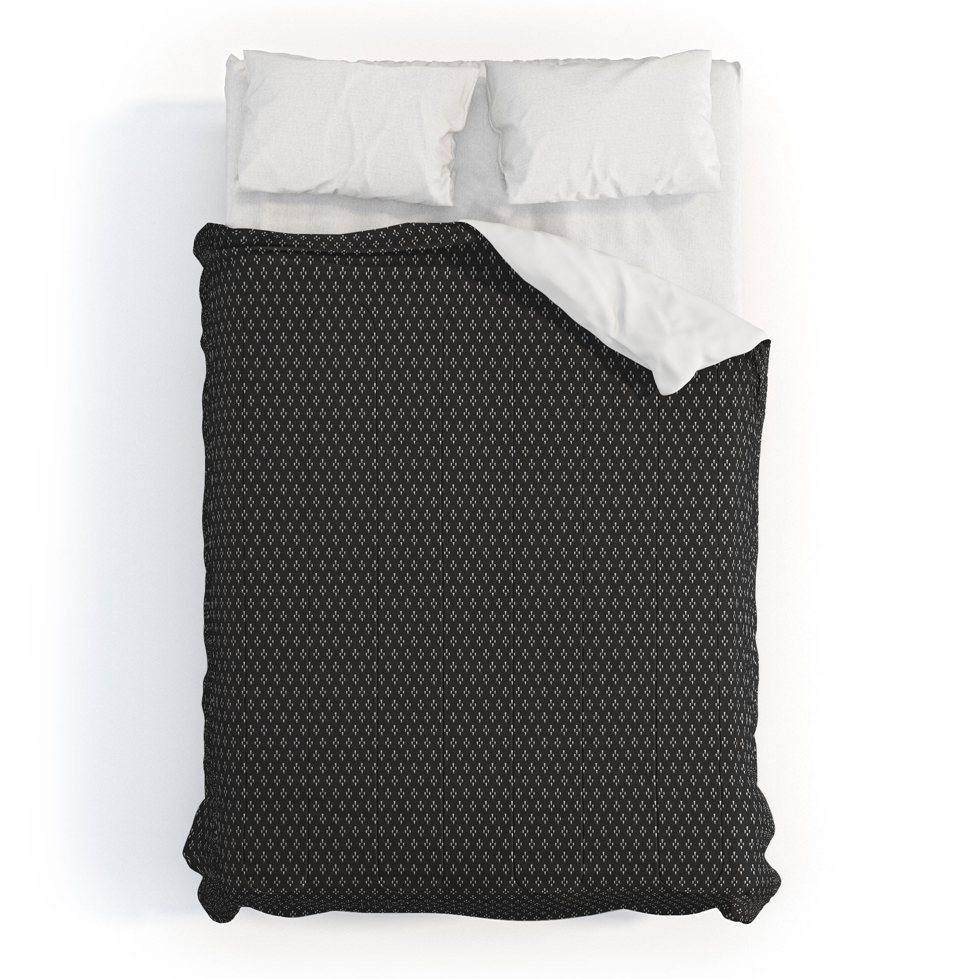 DENY Designs Block Print Dot Black Comforter