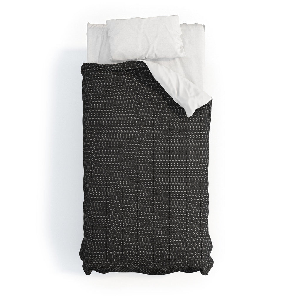 DENY Designs Block Print Dot Black Comforter