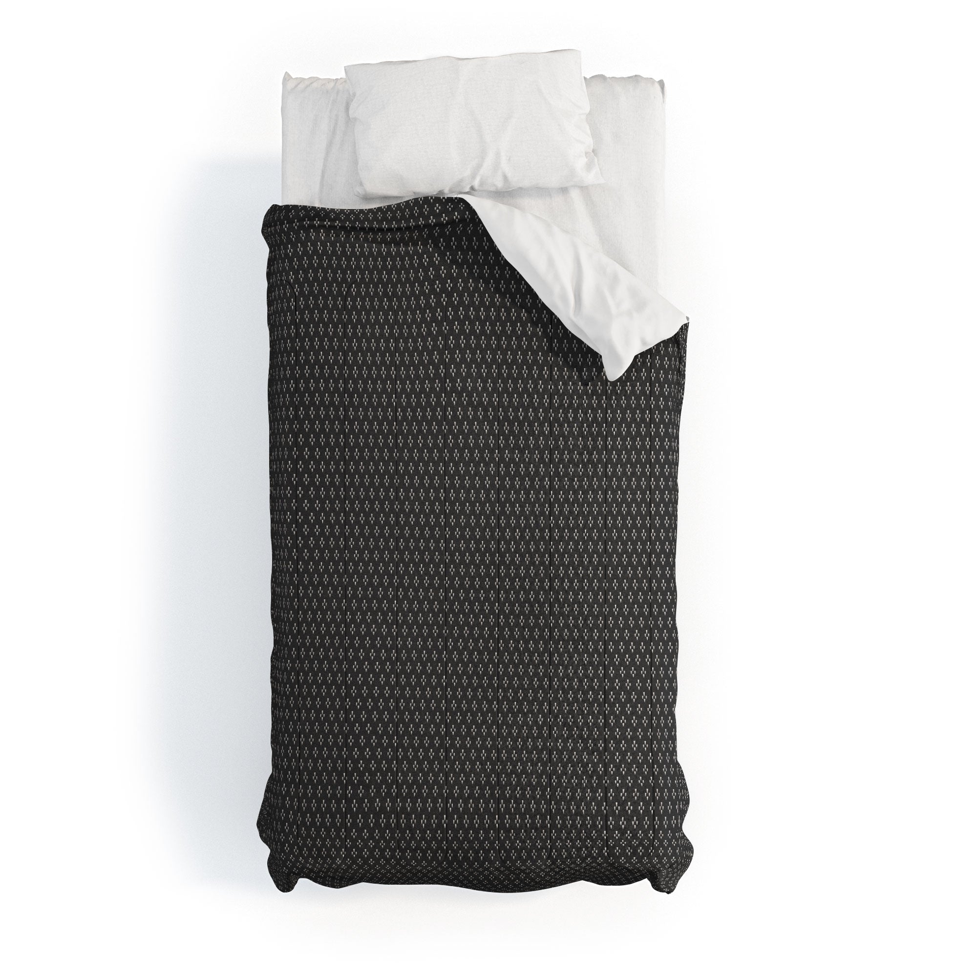 DENY Designs Block Print Dot Black Comforter
