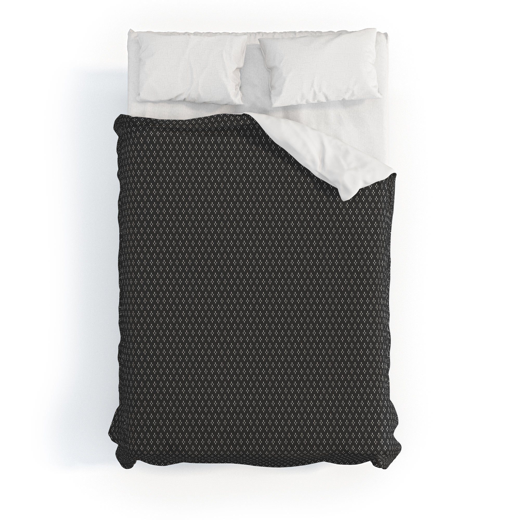 DENY Designs Block Print Dot Black Duvet Cover