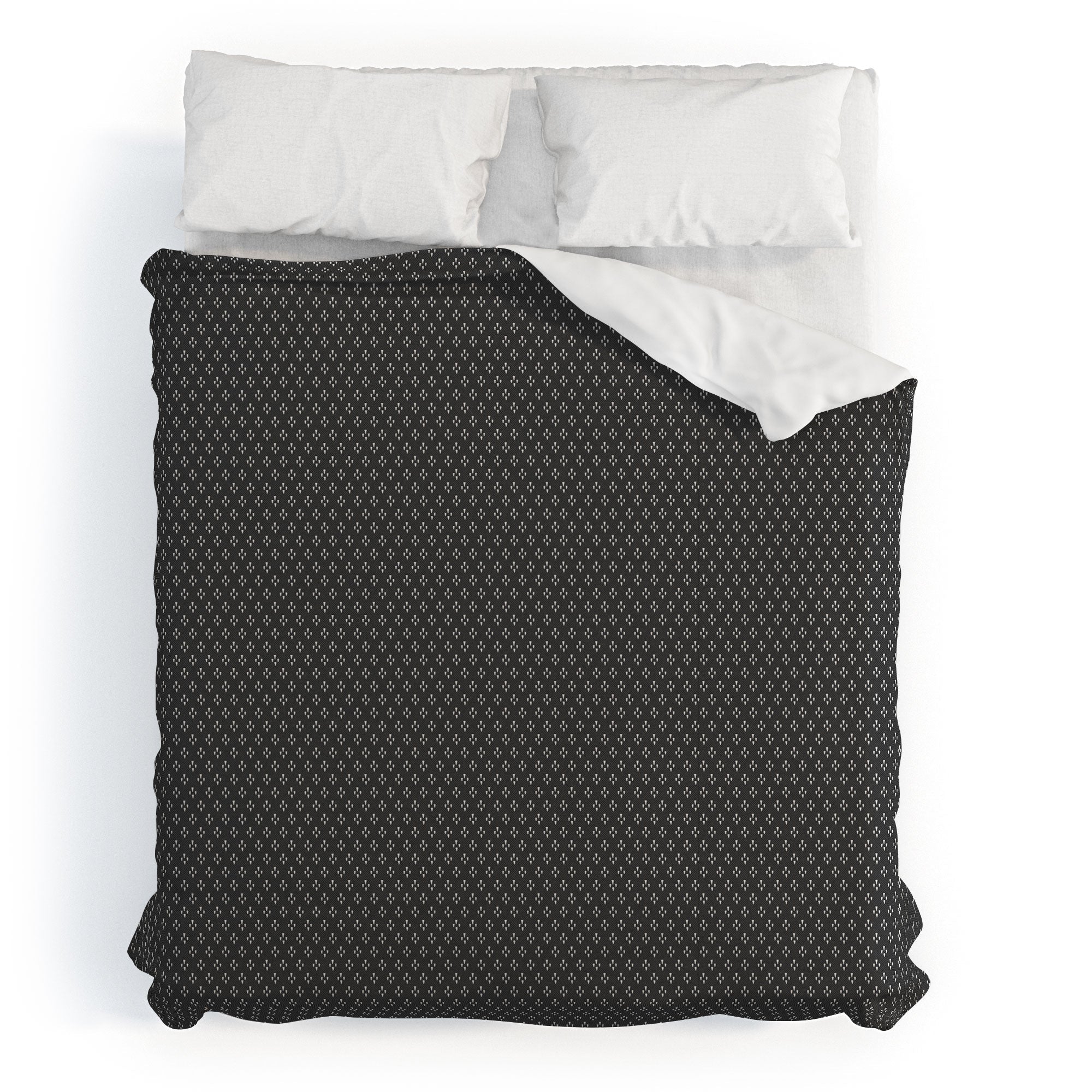 DENY Designs Block Print Dot Black Duvet Cover