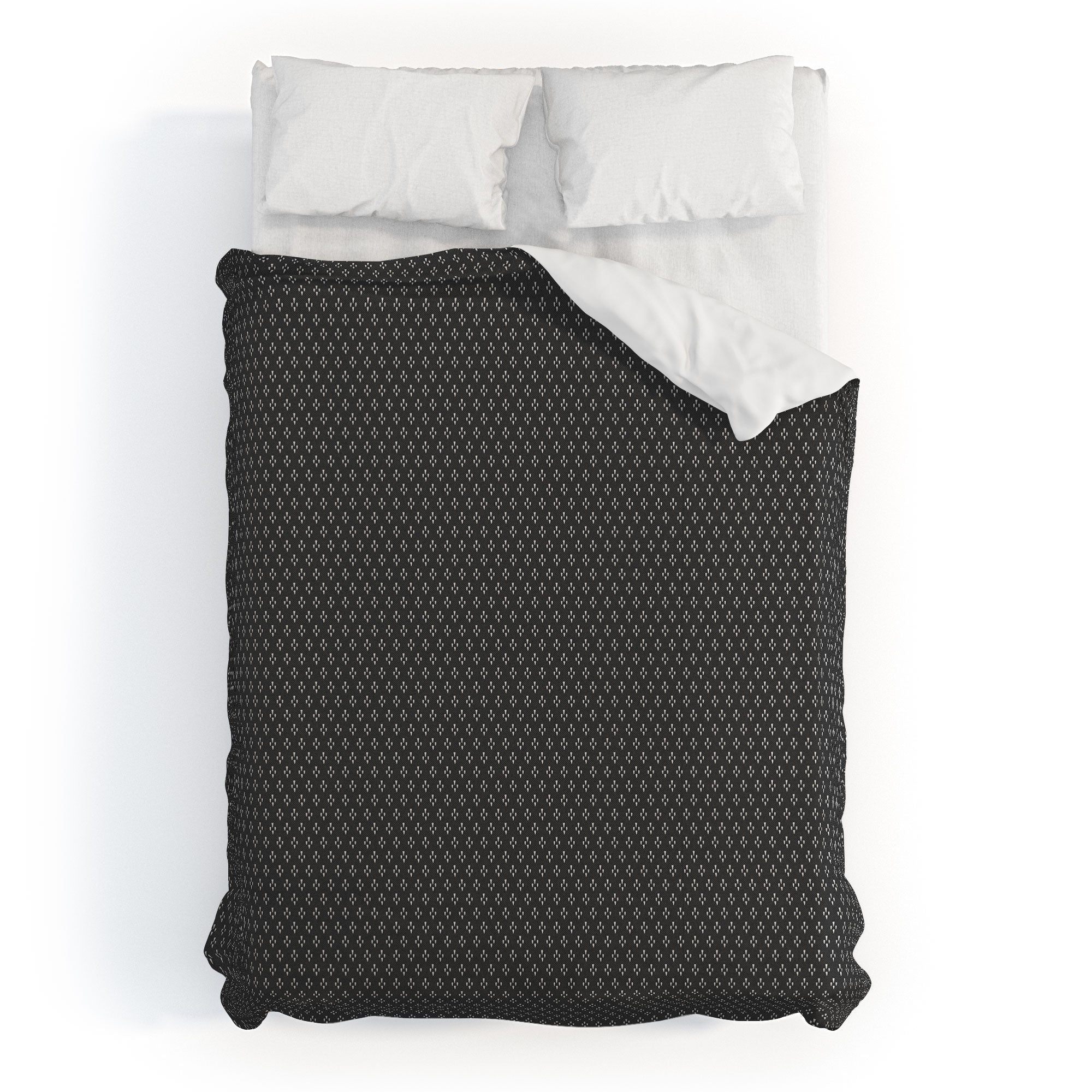 DENY Designs Block Print Dot Black Duvet Cover