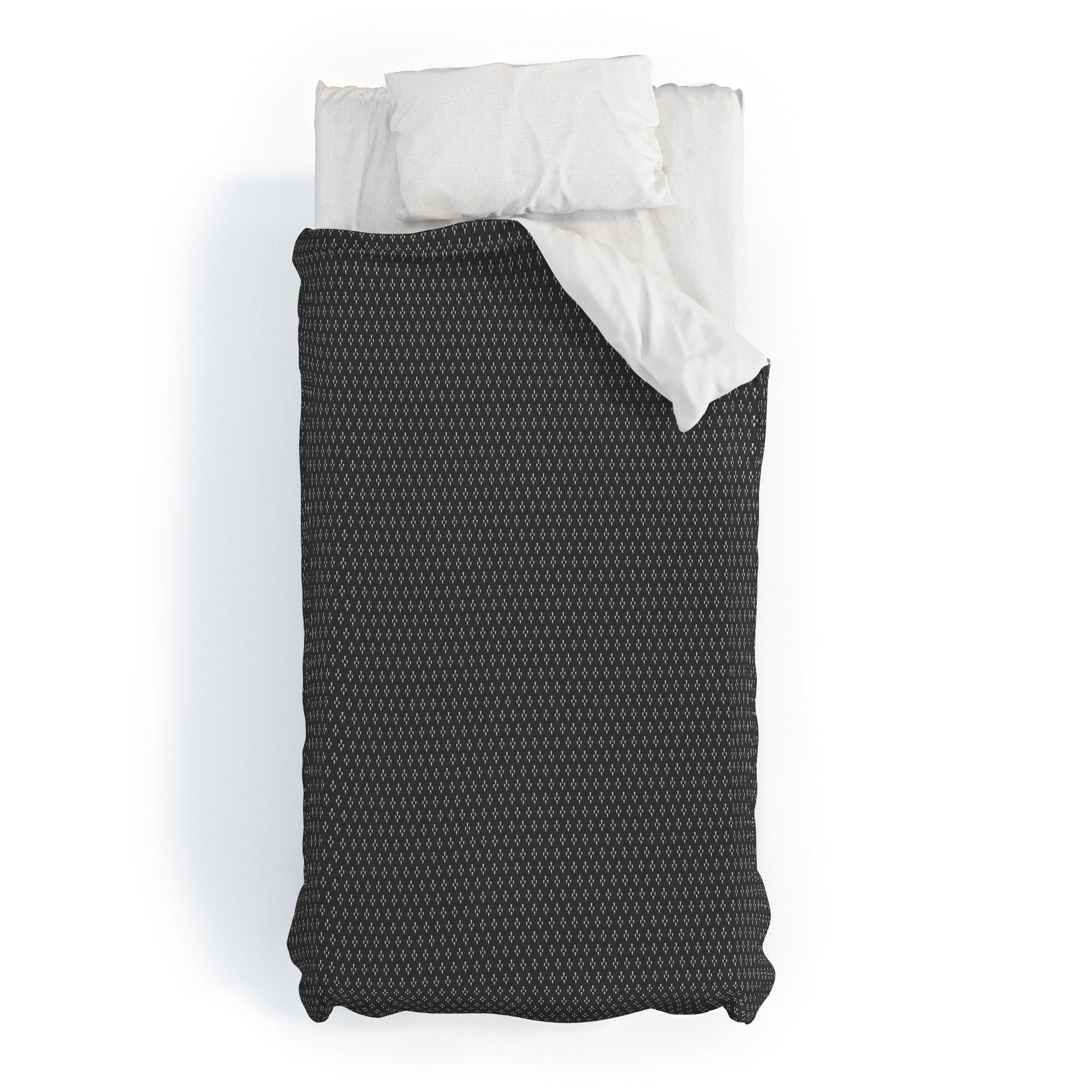 DENY Designs Block Print Dot Black Duvet Cover