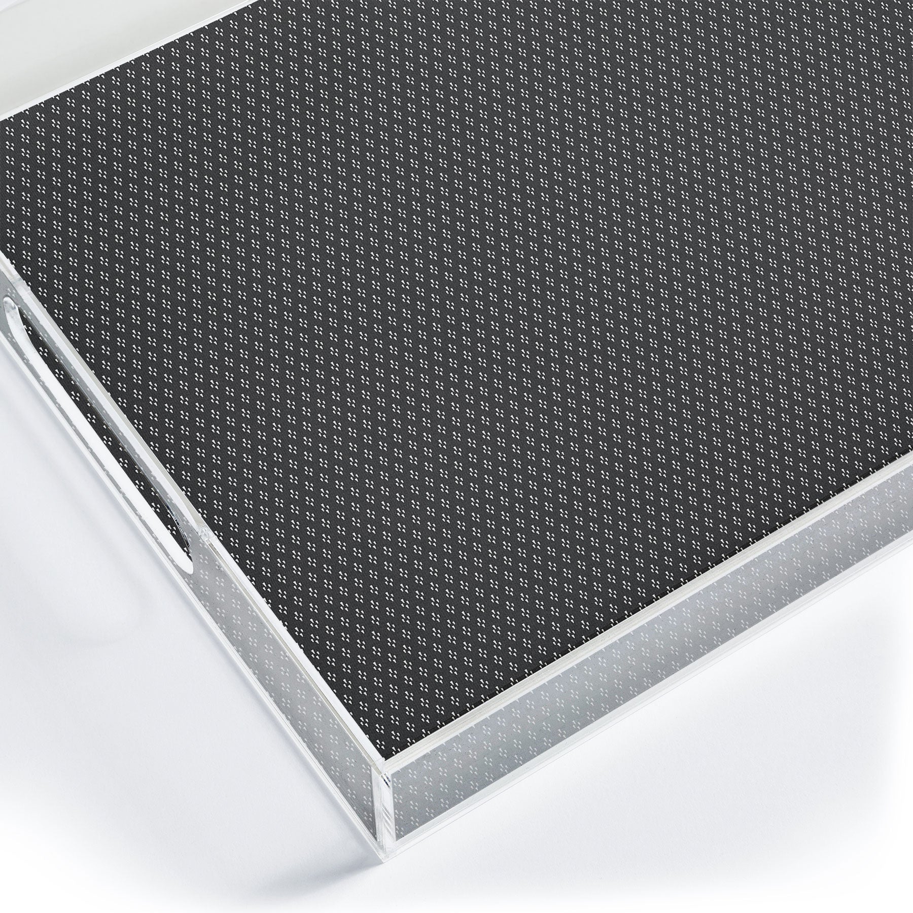 DENY Designs Block Print Dot Black Acrylic Tray