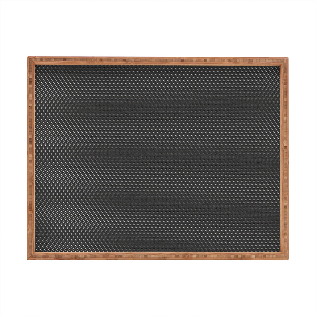 DENY Designs Block Print Dot Black Rectangular Tray