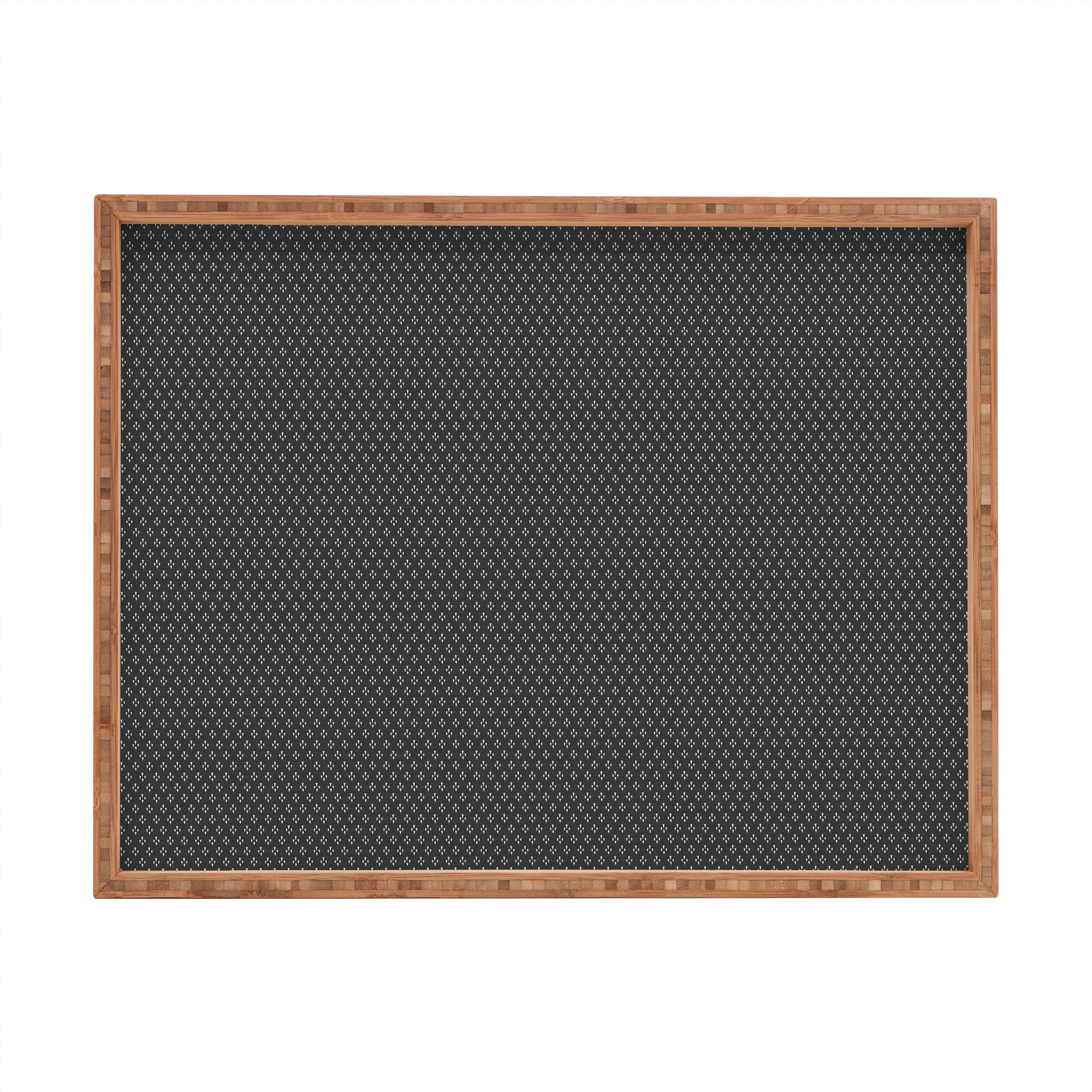 DENY Designs Block Print Dot Black Rectangular Tray