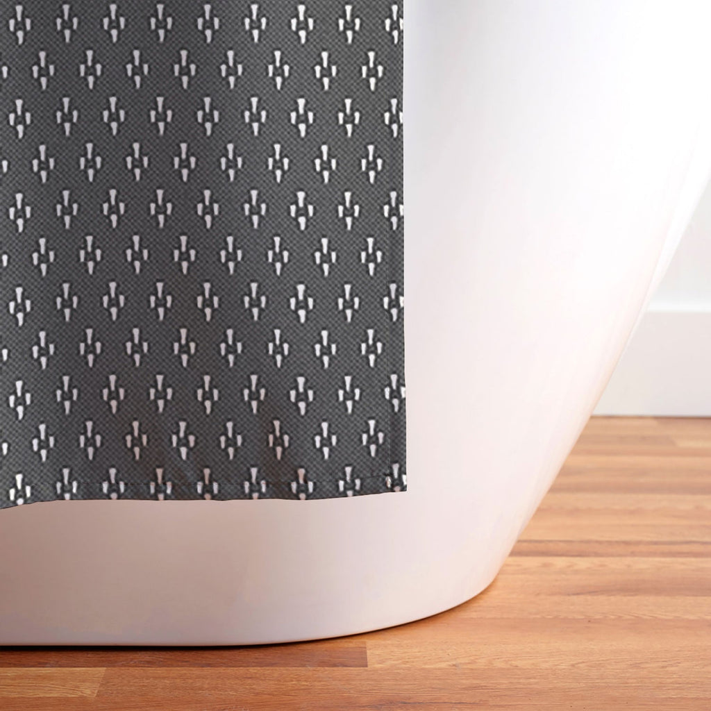 DENY Designs Block Print Dot Black Shower Curtain