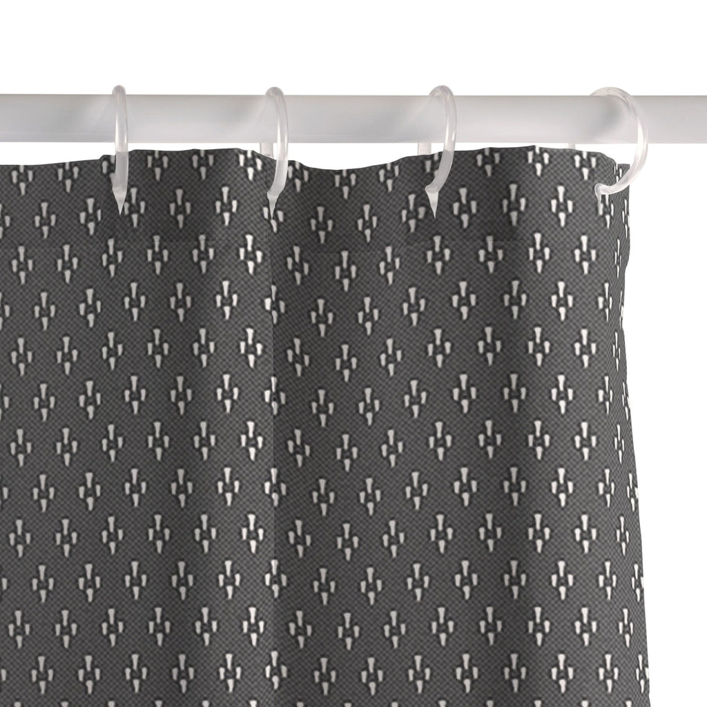 DENY Designs Block Print Dot Black Shower Curtain