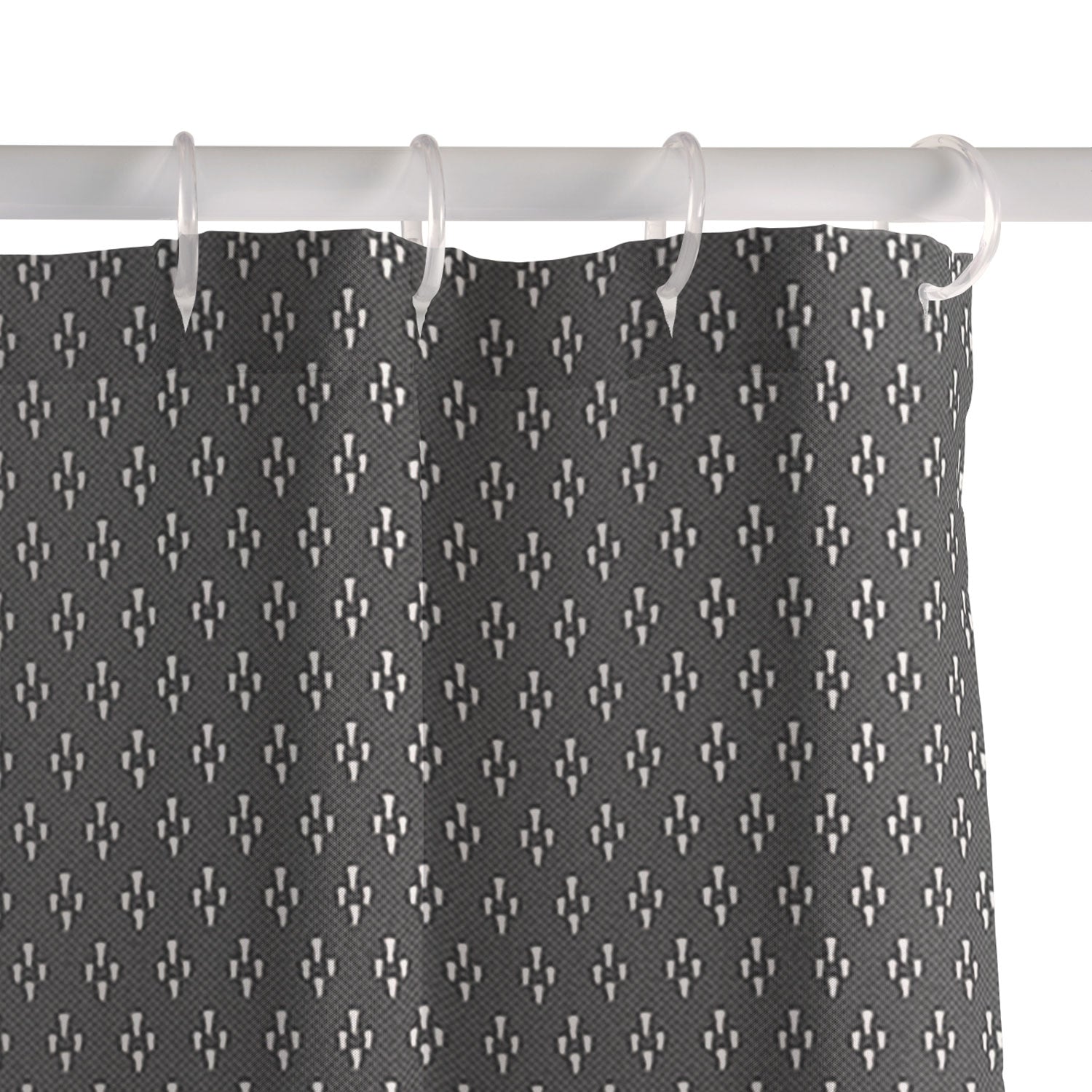 DENY Designs Block Print Dot Black Shower Curtain
