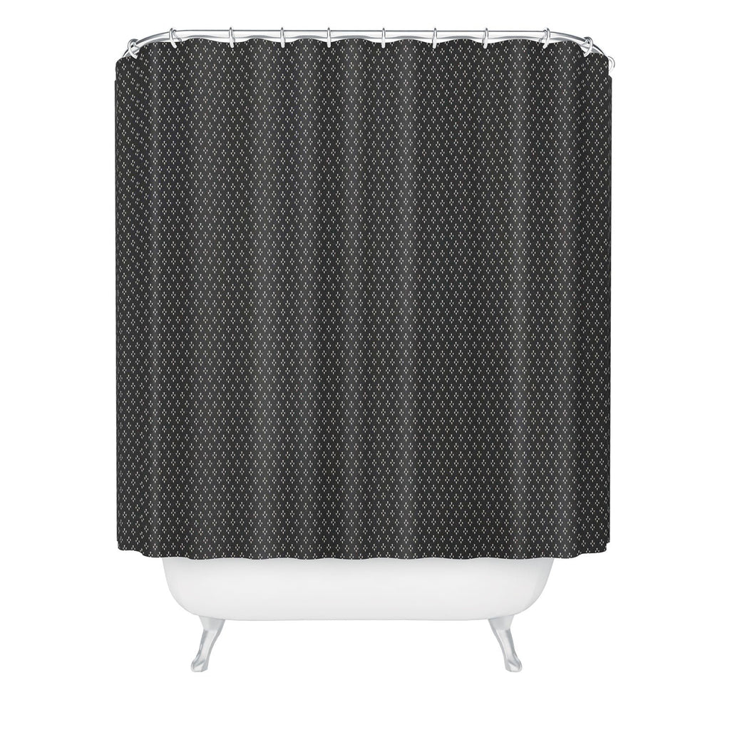 DENY Designs Block Print Dot Black Shower Curtain