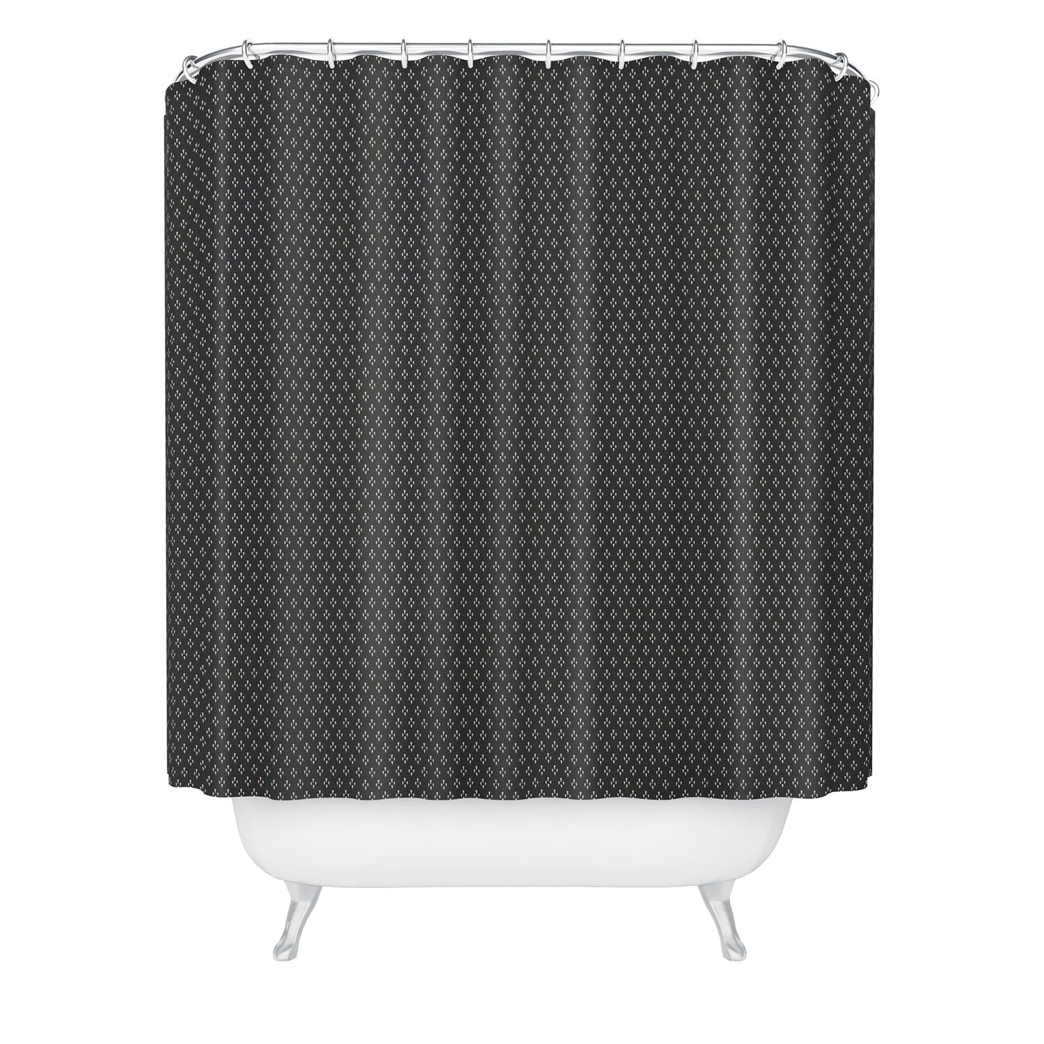 DENY Designs Block Print Dot Black Shower Curtain
