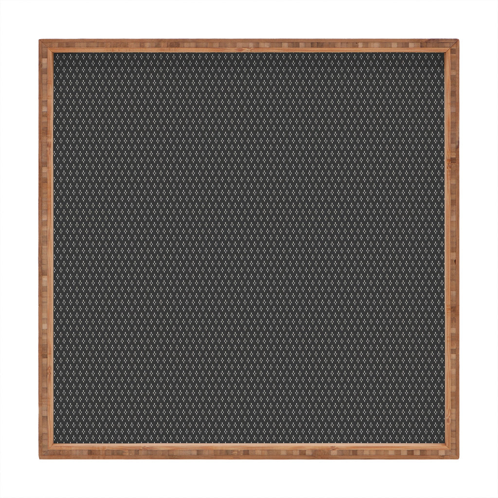 DENY Designs Block Print Dot Black Square Tray
